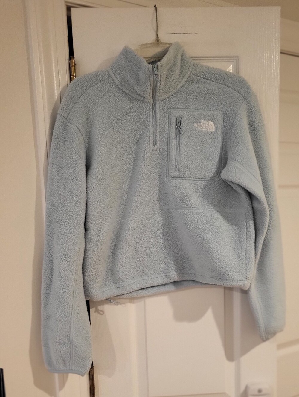 The North Face Women's Pale Blue Sherpa Half-Zip Pullover
